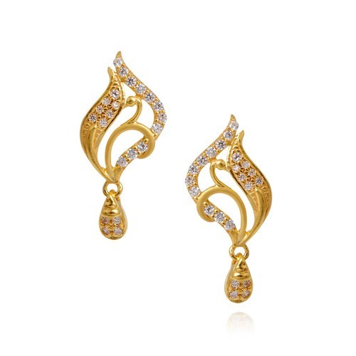 tanishq jhumka latest design of gold earrings